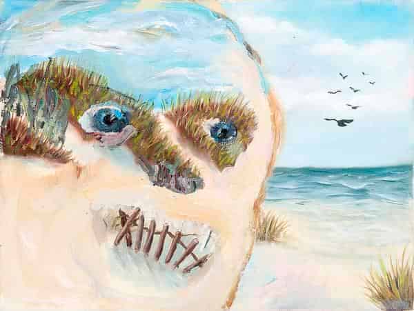 Margot Bergman, Grama’s Gift, 2009, Acryl auf Leinwand, 25,4 × 33 cm